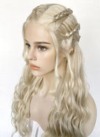 Light Ash Blonde Braided Lace Front Synthetic Wig LF2158F