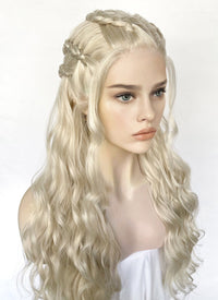 Game of Thrones Daenerys Targaryen Light Ash Blonde Braided Lace Front Synthetic Wig LF2158