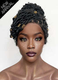Arcane Mel Medarda Black Dreadlocks Braided Lace Front Synthetic Wig LF2176