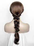 Star Wars Padme Amidala Brunette Braided Lace Front Synthetic Wig LF2181