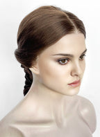 Star Wars Padme Amidala Brunette Braided Lace Front Synthetic Wig LF2181