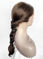 Star Wars Padme Amidala Brunette Braided Lace Front Synthetic Wig LF2181