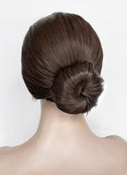 Stranger Things Eleven Brunette Braided Lace Front Synthetic Wig LF2183