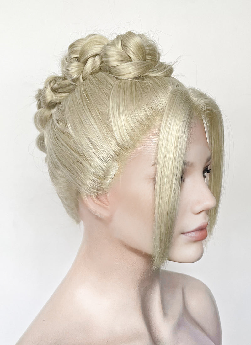 Grey Braided Lace Front Synthetic Wig LF2184