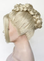 Grey Braided Lace Front Synthetic Wig LF2184