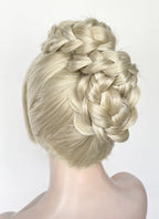 Grey Braided Lace Front Synthetic Wig LF2184