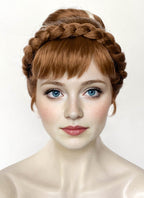 Frozen Anna Brown Mixed Blonde Braided Lace Front Synthetic Wig LF2185