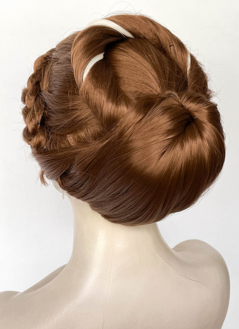 Frozen Anna Brown Mixed Blonde Braided Lace Front Synthetic Wig LF2185