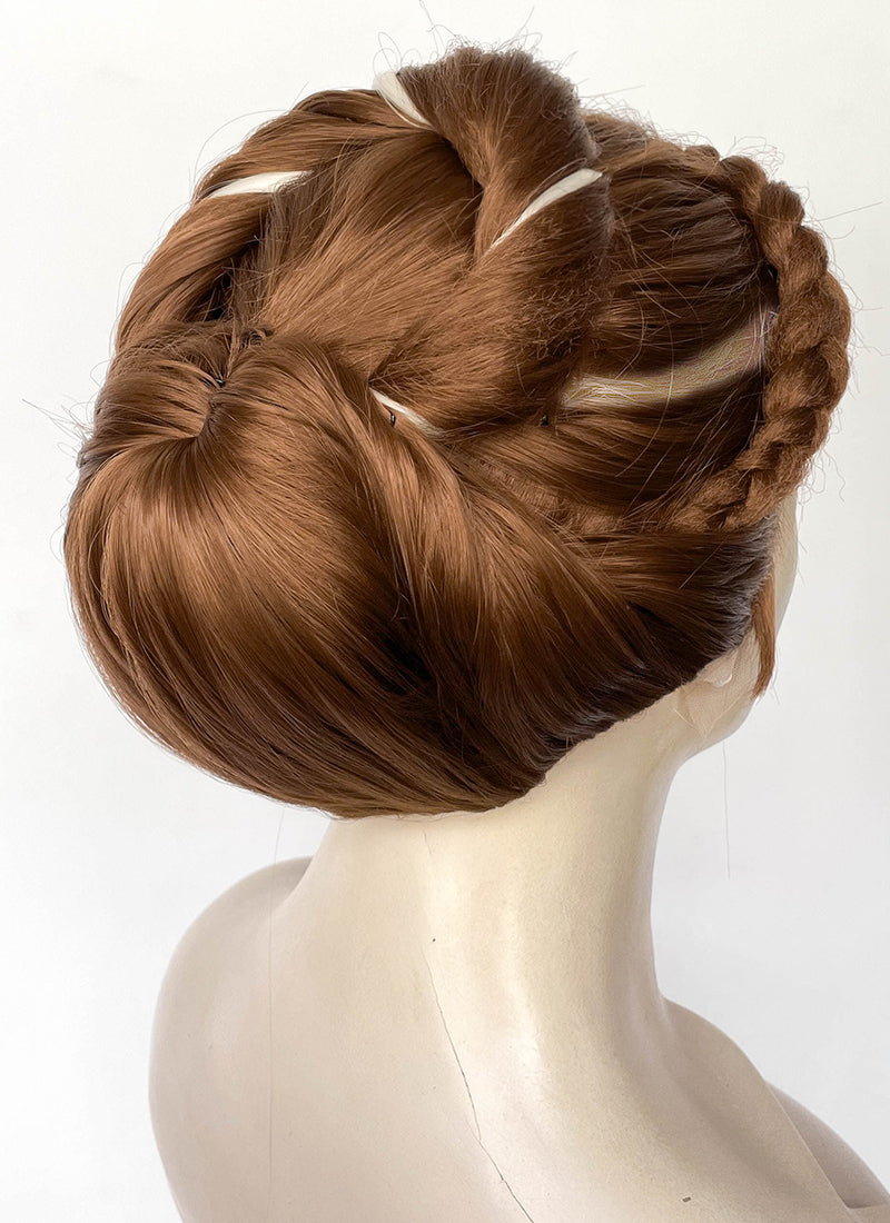 Frozen Anna Brown Mixed Blonde Braided Lace Front Synthetic Wig LF2185