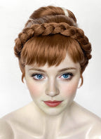 Frozen Anna Brown Mixed Blonde Braided Lace Front Synthetic Wig LF2185