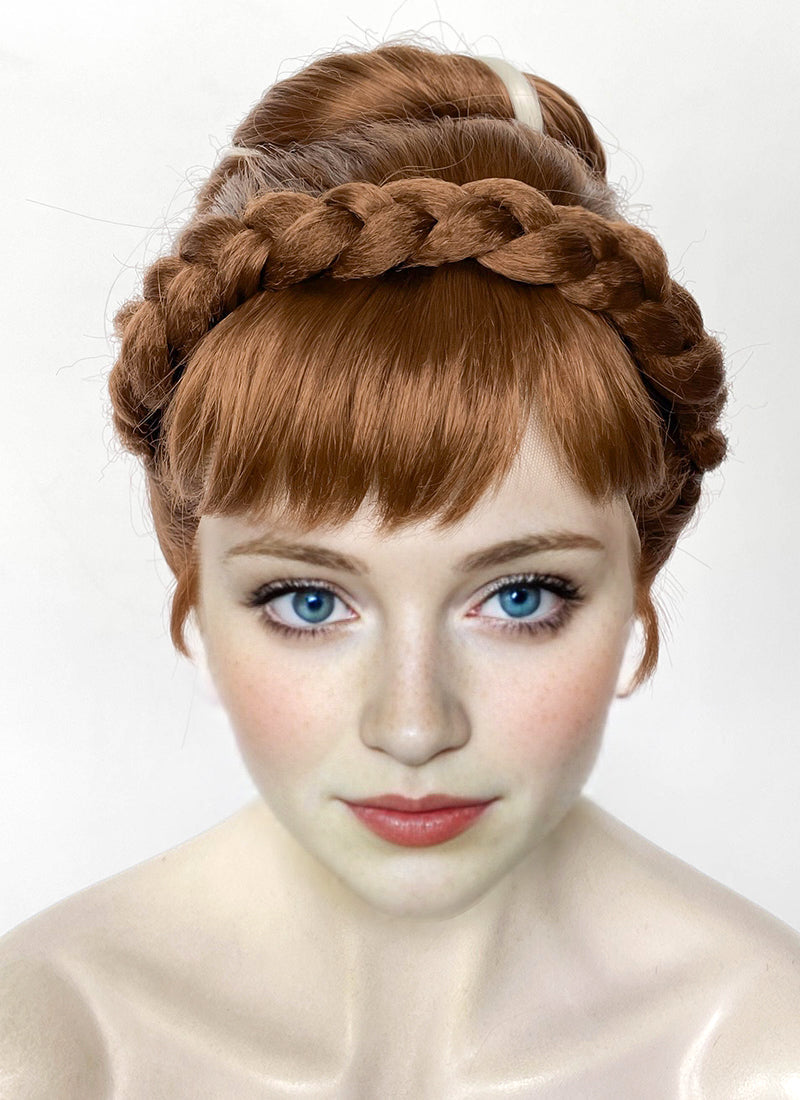 Frozen Anna Brown Mixed Blonde Braided Lace Front Synthetic Wig LF2185