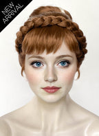 Frozen Anna Brown Mixed Blonde Braided Lace Front Synthetic Wig LF2185