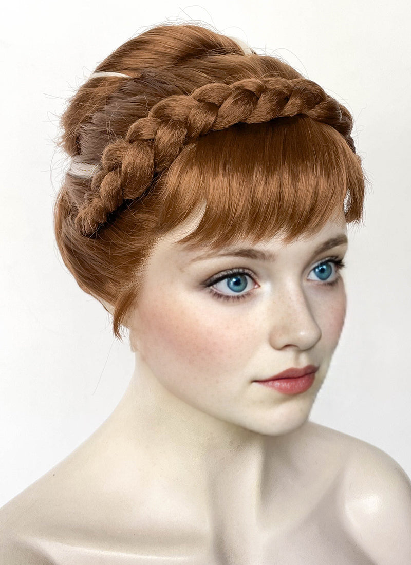 Frozen Anna Brown Mixed Blonde Braided Lace Front Synthetic Wig LF2185