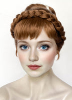 Frozen Anna Brown Mixed Blonde Braided Lace Front Synthetic Wig LF2185