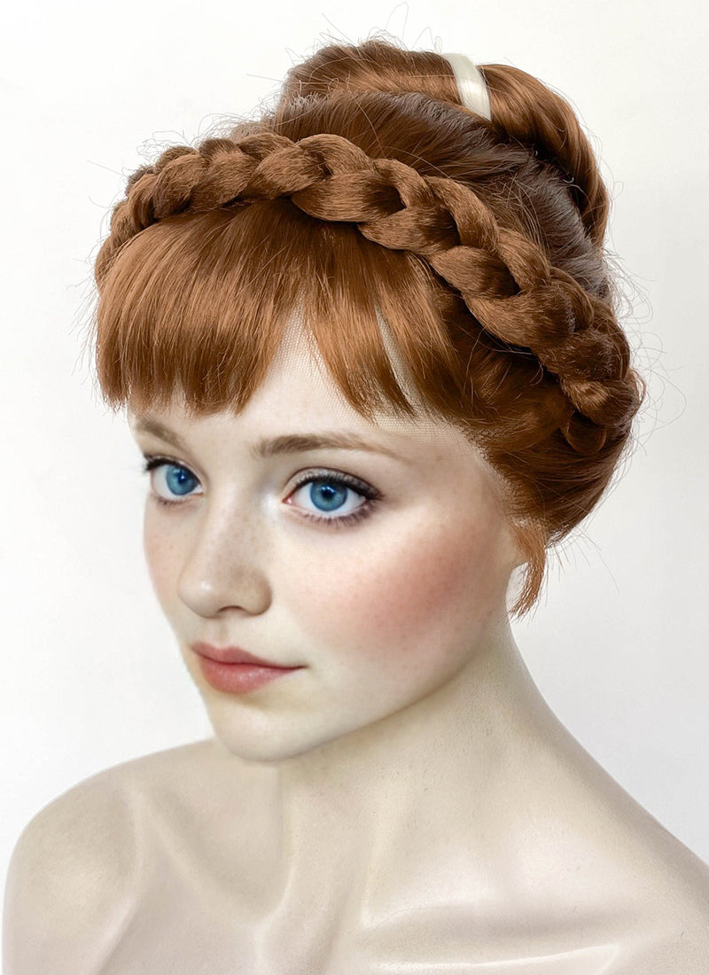 Frozen Anna Brown Mixed Blonde Braided Lace Front Synthetic Wig LF2185