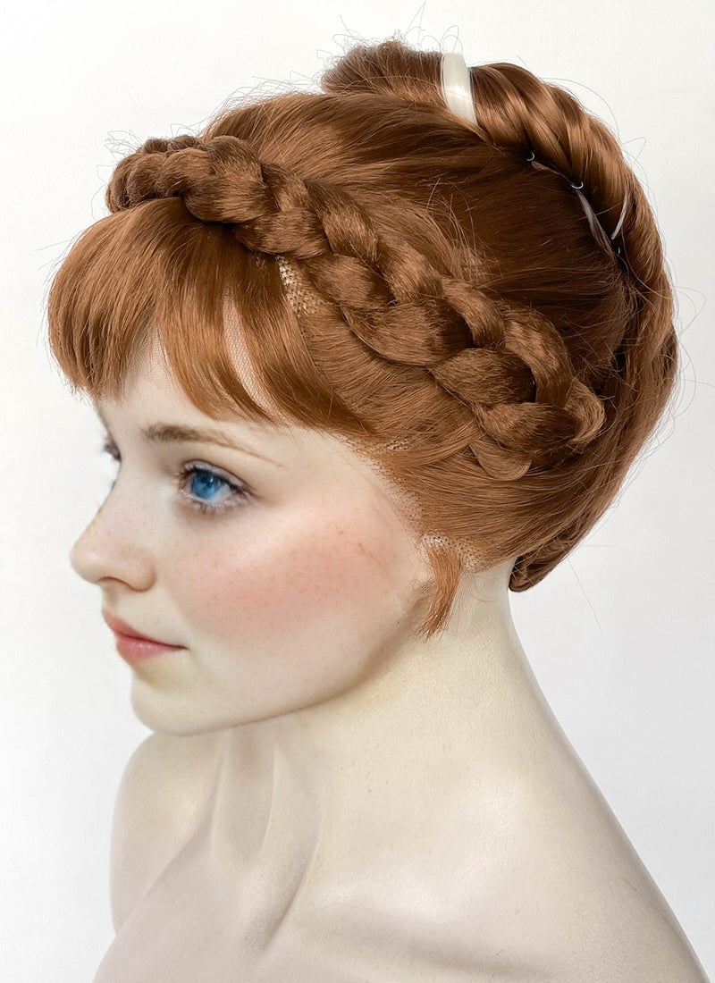 Frozen Anna Brown Mixed Blonde Braided Lace Front Synthetic Wig LF2185