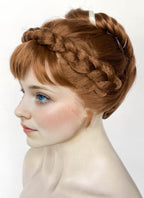 Frozen Anna Brown Mixed Blonde Braided Lace Front Synthetic Wig LF2185