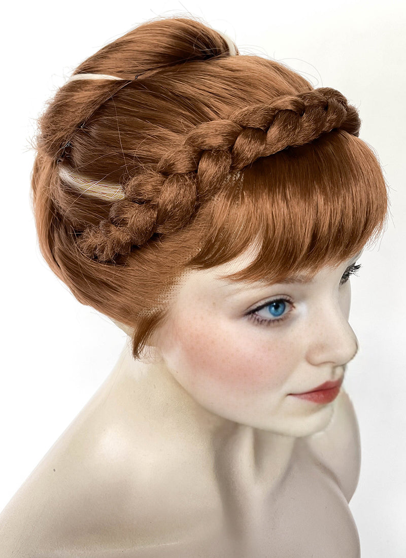 Frozen Anna Brown Mixed Blonde Braided Lace Front Synthetic Wig LF2185