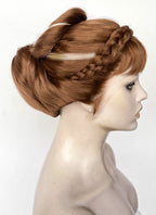 Frozen Anna Brown Mixed Blonde Braided Lace Front Synthetic Wig LF2185
