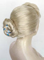 Frozen Elsa Pastel Ash Blonde Braided Lace Front Synthetic Wig LF2186
