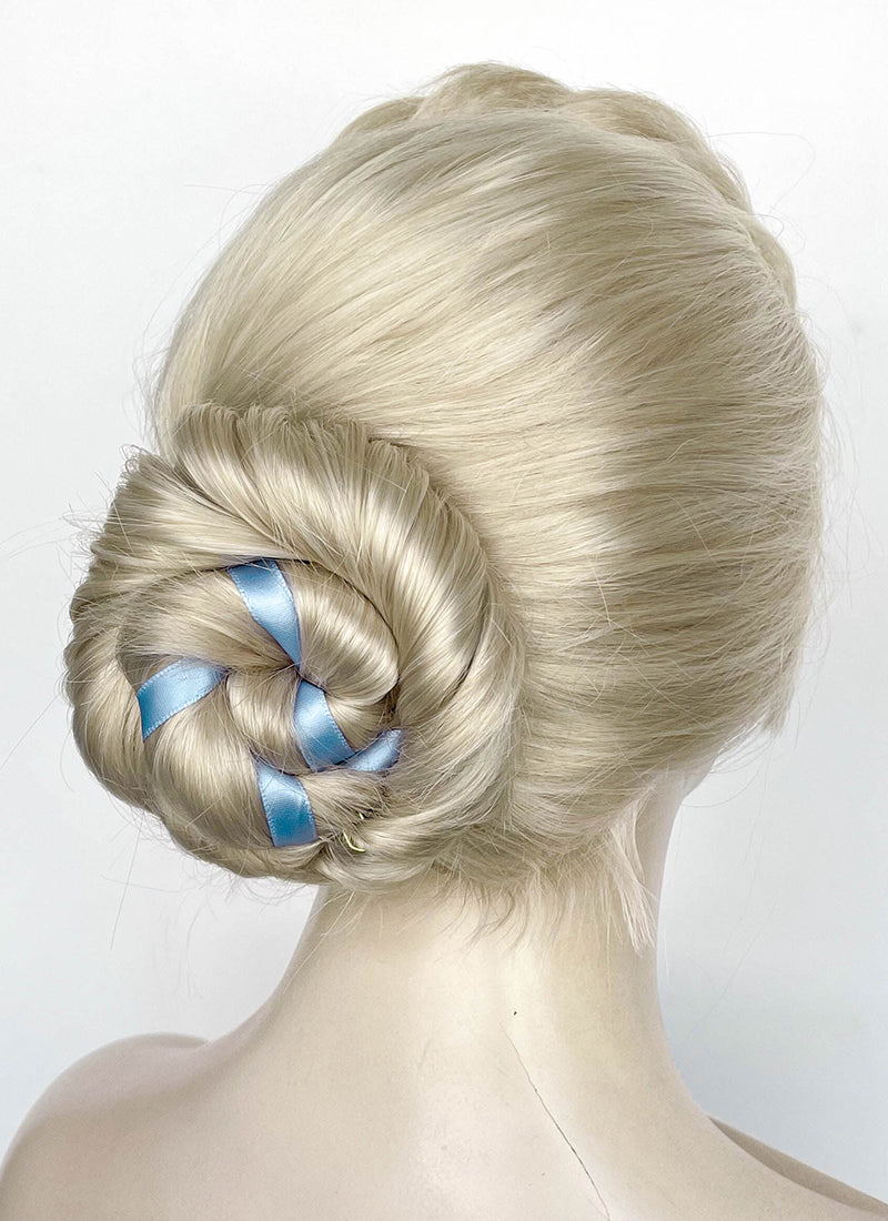 Frozen Elsa Pastel Ash Blonde Braided Lace Front Synthetic Wig LF2186