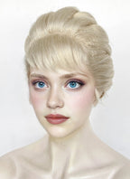 Frozen Elsa Pastel Ash Blonde Braided Lace Front Synthetic Wig LF2186