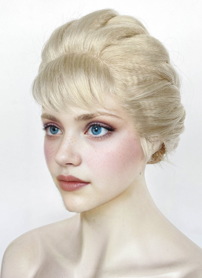 Frozen Elsa Pastel Ash Blonde Braided Lace Front Synthetic Wig LF2186