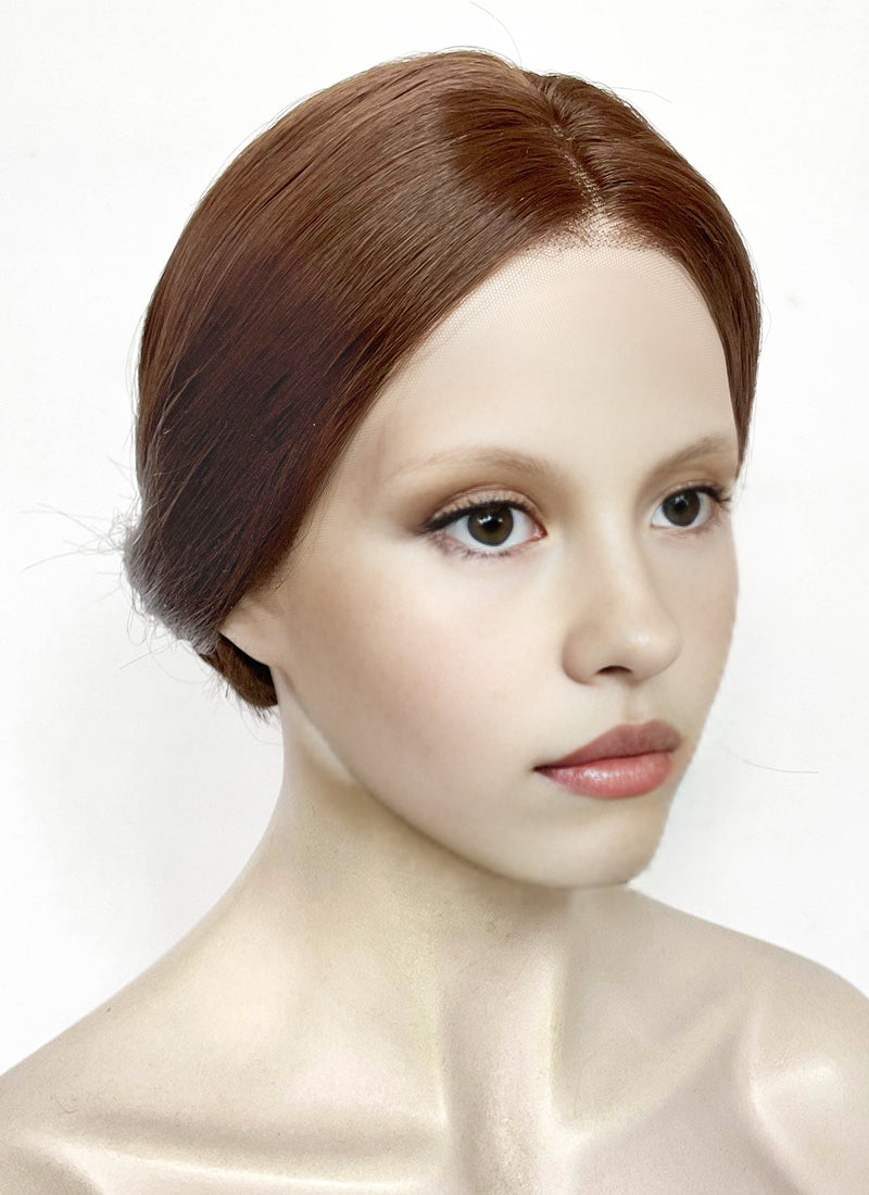 Frankenstein 2025 Elizabeth Harlander Brown Braided Lace Front Synthetic Wig LF2187
