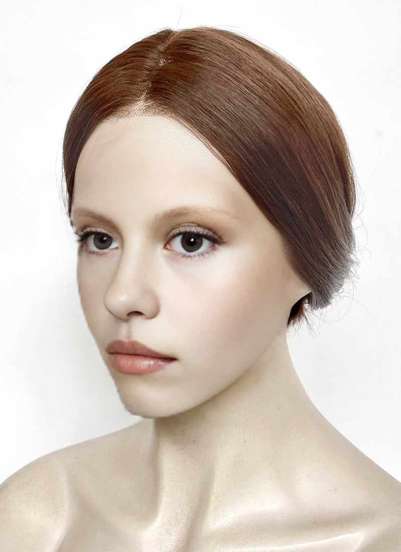 Frankenstein 2025 Elizabeth Harlander Brown Braided Lace Front Synthetic Wig LF2187