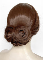 Frankenstein 2025 Elizabeth Harlander Brown Braided Lace Front Synthetic Wig LF2187