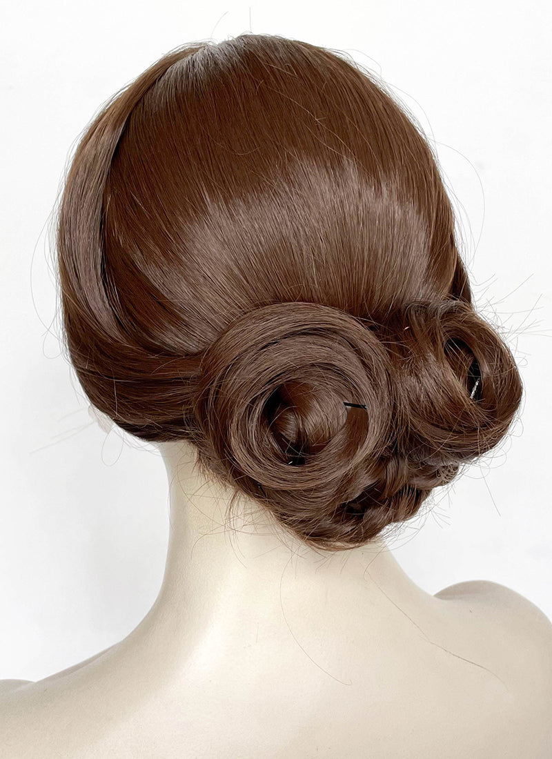 Frankenstein 2025 Elizabeth Harlander Brown Braided Lace Front Synthetic Wig LF2187