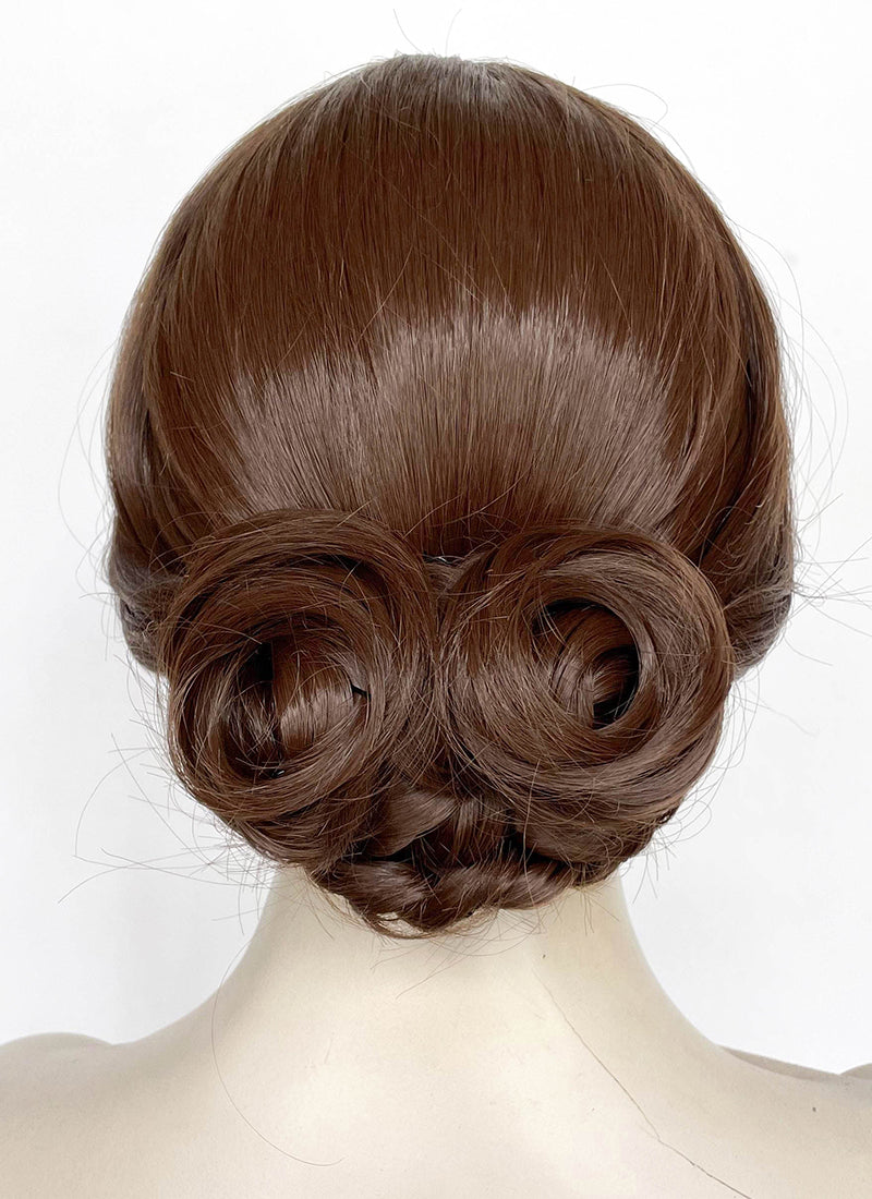 Frankenstein 2025 Elizabeth Harlander Brown Braided Lace Front Synthetic Wig LF2187