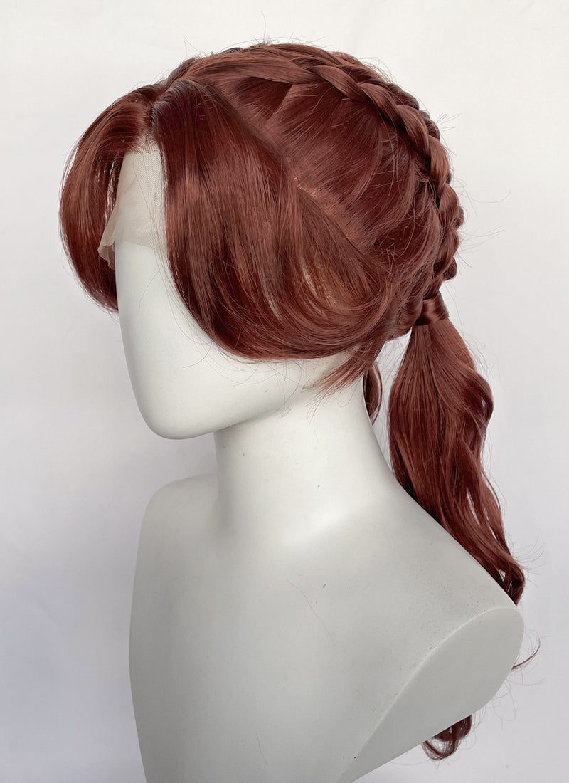 Clair Obscur: Expedition 33 Maelle Auburn Braided Lace Front Synthetic Wig LF2189