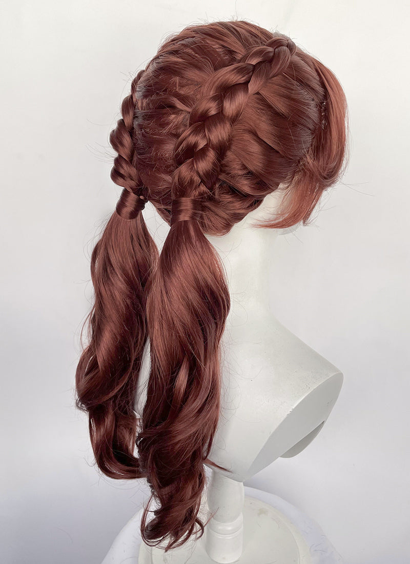 Clair Obscur: Expedition 33 Maelle Auburn Braided Lace Front Synthetic Wig LF2189