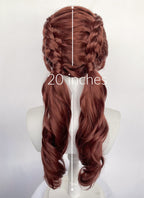 Clair Obscur: Expedition 33 Maelle Auburn Braided Lace Front Synthetic Wig LF2189