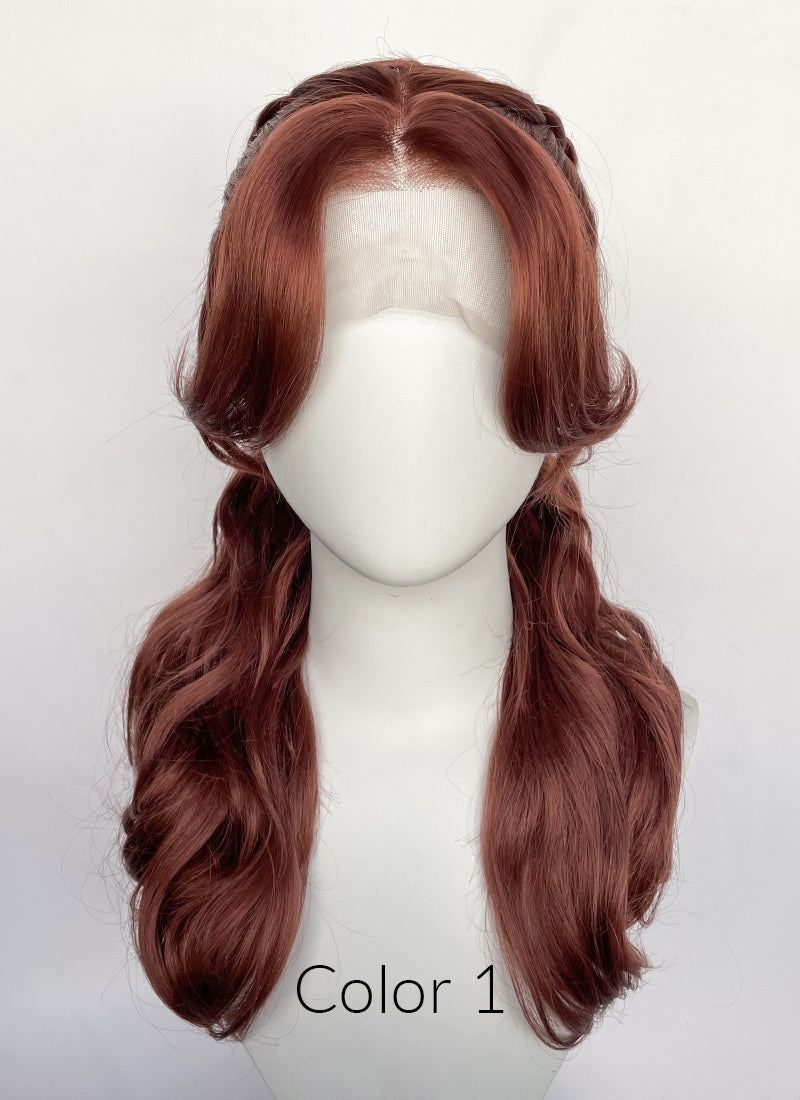 Clair Obscur: Expedition 33 Maelle Auburn Braided Lace Front Synthetic Wig LF2189