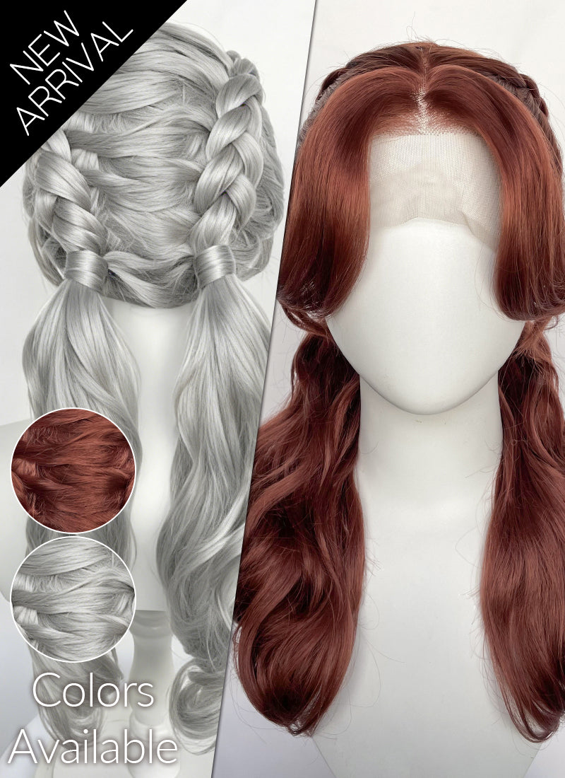 Clair Obscur: Expedition 33 Maelle Auburn Braided Lace Front Synthetic Wig LF2189