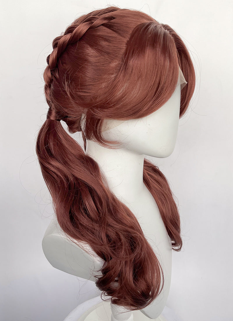 Clair Obscur: Expedition 33 Maelle Auburn Braided Lace Front Synthetic Wig LF2189