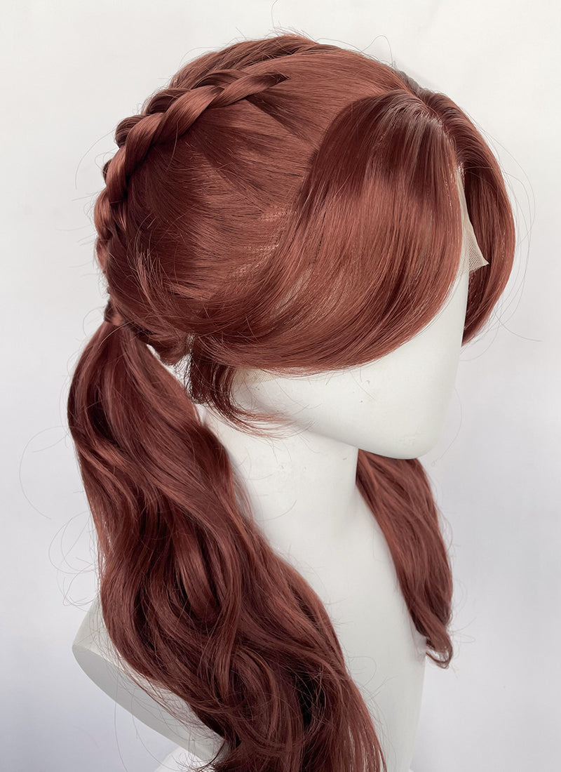Clair Obscur: Expedition 33 Maelle Auburn Braided Lace Front Synthetic Wig LF2189