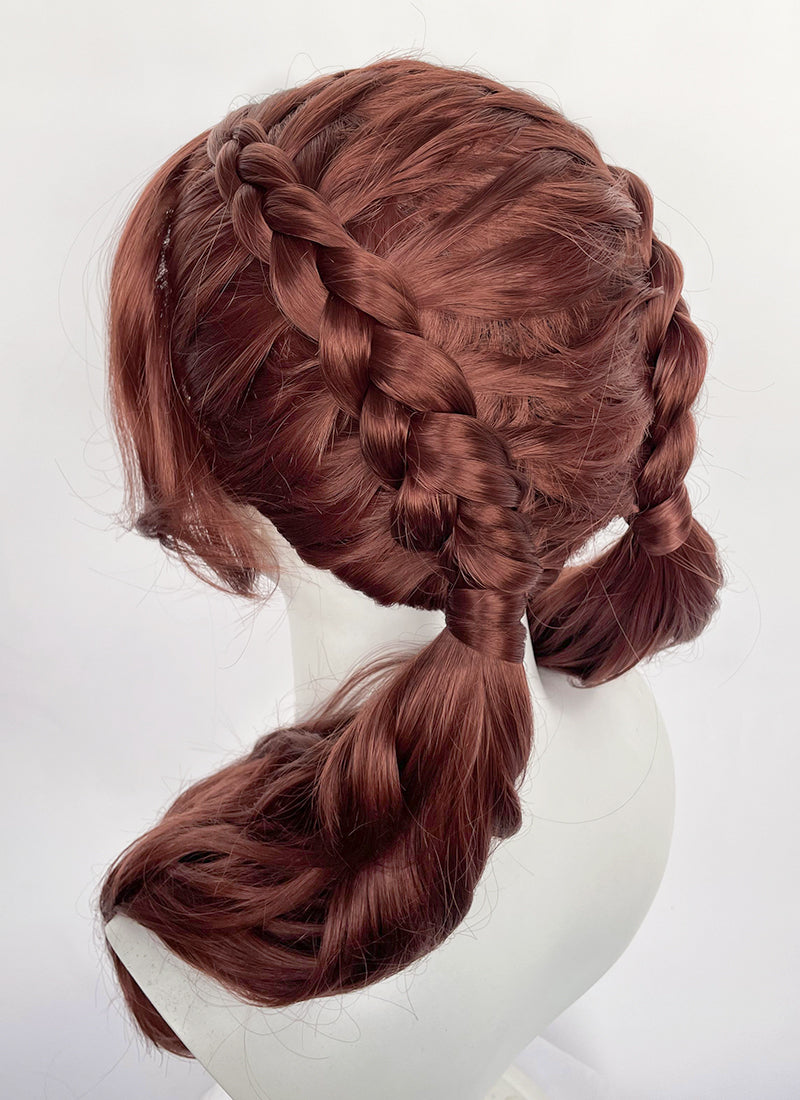 Clair Obscur: Expedition 33 Maelle Auburn Braided Lace Front Synthetic Wig LF2189