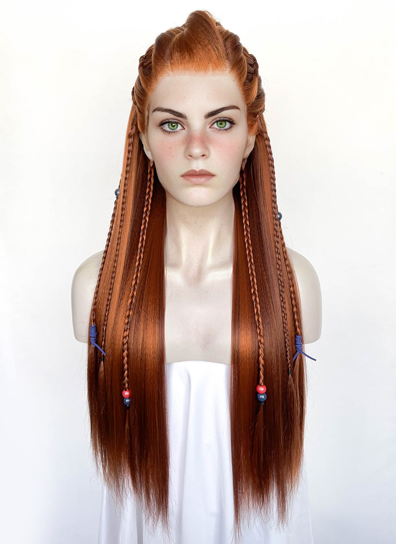 Horizon Aloy Mixed Ginger Braided Lace Front Synthetic Wig LF2190