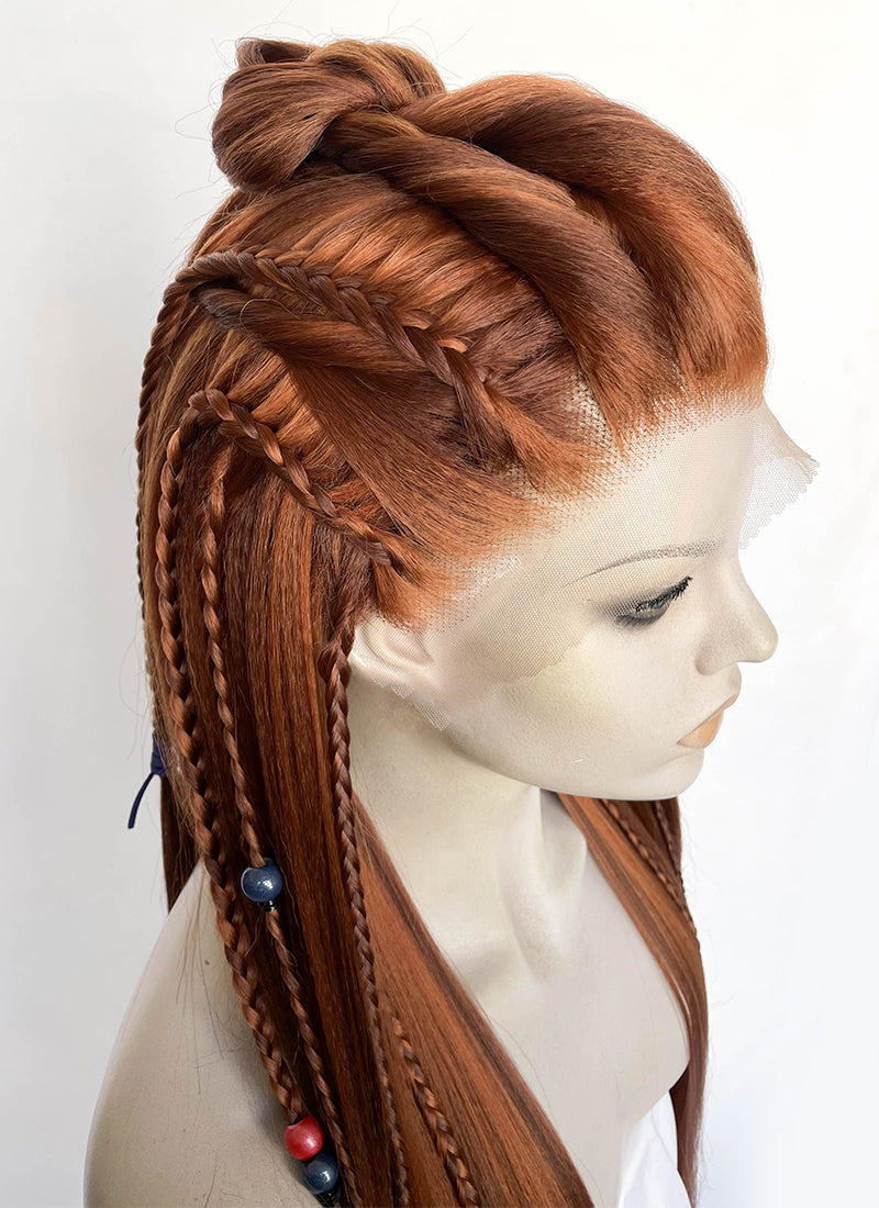 Horizon Aloy Mixed Ginger Braided Lace Front Synthetic Wig LF2190