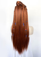 Horizon Aloy Mixed Ginger Braided Lace Front Synthetic Wig LF2190
