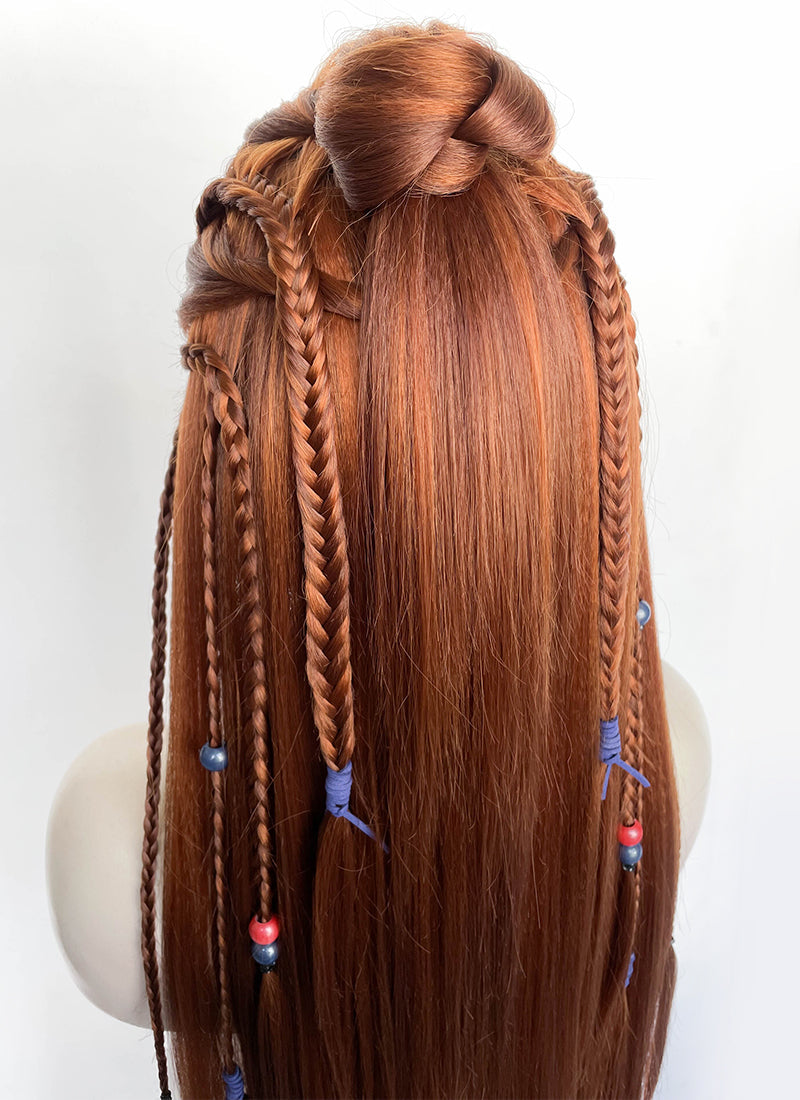 Horizon Aloy Mixed Ginger Braided Lace Front Synthetic Wig LF2190