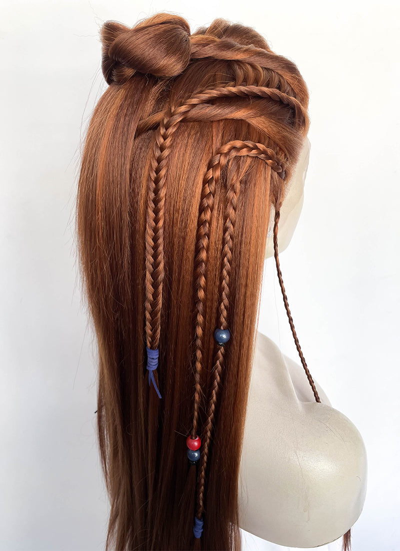 Horizon Aloy Mixed Ginger Braided Lace Front Synthetic Wig LF2190