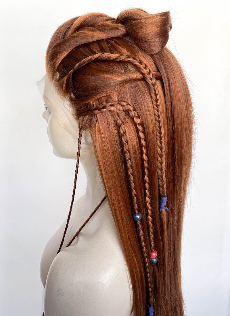 Horizon Aloy Mixed Ginger Braided Lace Front Synthetic Wig LF2190
