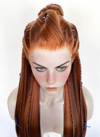 Horizon Aloy Mixed Ginger Braided Lace Front Synthetic Wig LF2190