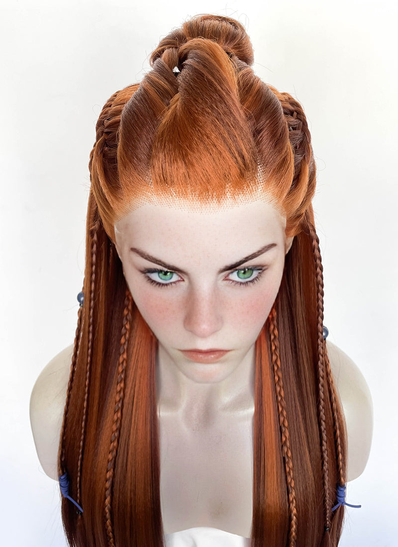 Horizon Aloy Mixed Ginger Braided Lace Front Synthetic Wig LF2190