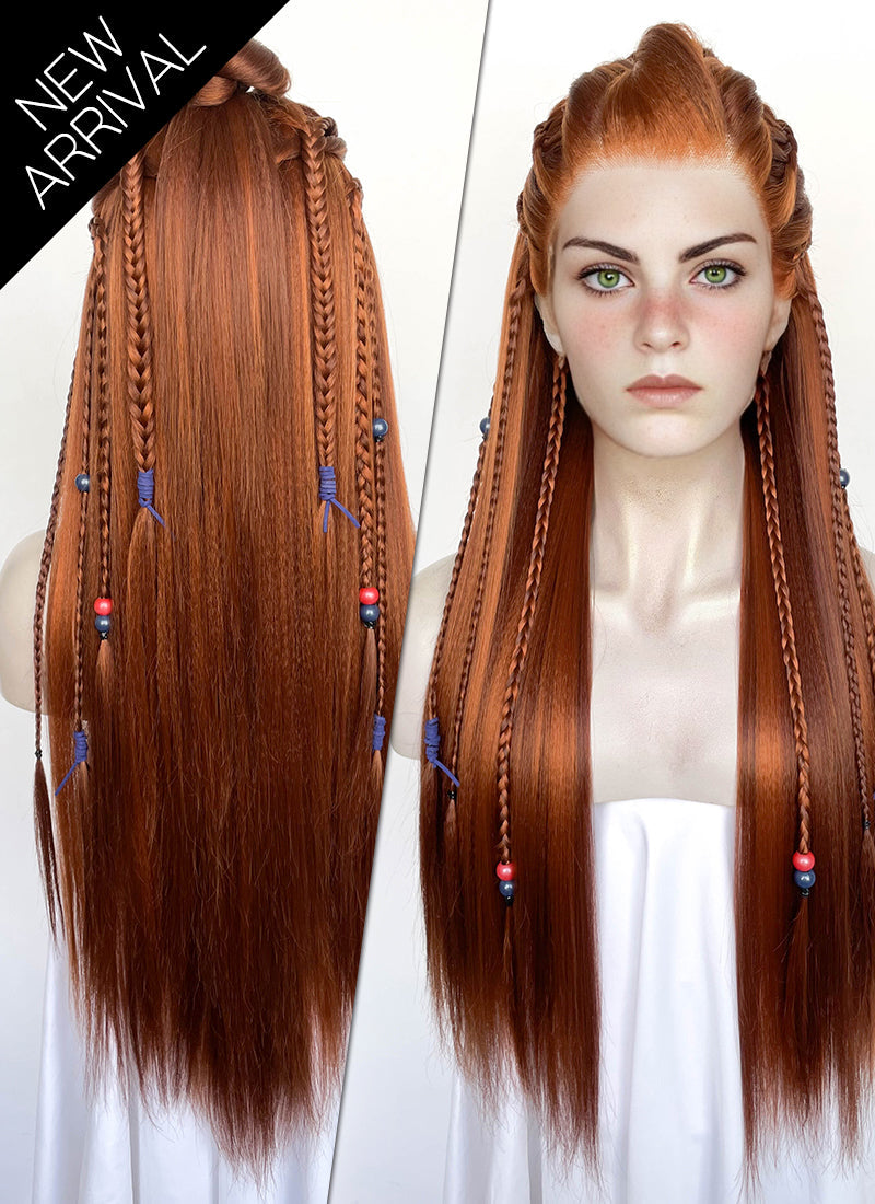 Horizon Aloy Mixed Ginger Braided Lace Front Synthetic Wig LF2190