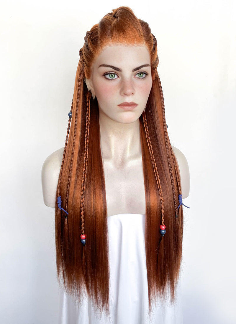 Horizon Aloy Mixed Ginger Braided Lace Front Synthetic Wig LF2190
